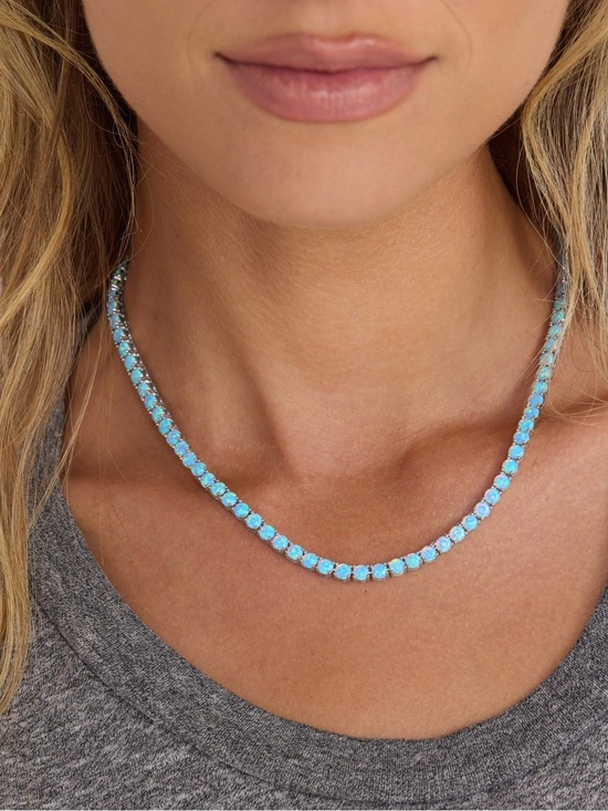 Melinda Maria Jewelry - 🌟 BRAND NEW 🌟 Melinda Maria Grand Heiress Gold Opal Tennis Necklace 4mm 🩵 💫